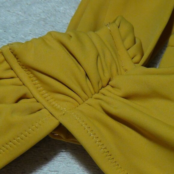 Shade & Shore Women's Asymmetric Twist One Piece Swimsuit Gold S,M.XL - Picture 11 of 16